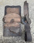 Original Civil War Cartridge Box S.H CONDICT Newark NJ Cap Box & Belt As Found