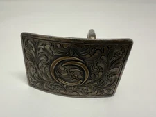 Vogt 925 Sterling Silver & 14k Gold Western Belt Buckle Handmade In Old Mexico