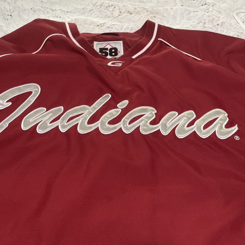 VTG Indiana Hoosiers Windbreaker Men XXL Pullover w/flannel lining 58 Sports VGC