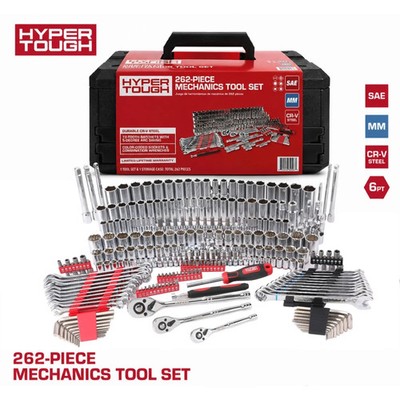 Hyper Tough 262-Piece Mechanics Tool Set (SAE and mm) - New - Sealed