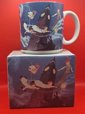 Vintage Walt Disney Classic Peter Pan Tinkerbell Wendy Coffee Cup Mug w/ Box