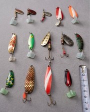 Old Lure Set 14 pcs + Bonus Daiwa Attacker 10g Vintage Spinner & Spoon Used