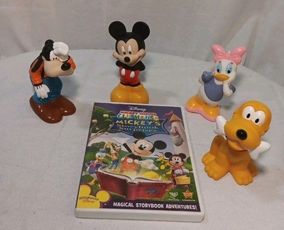 Mickey Mouse & Friends Rubber Bath Tub Toys GOOFY PLUTO DAISY DUCK Plus DVD
