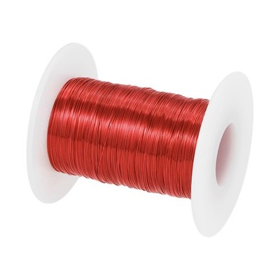 0.28mm Magnet Wire 597ft Enameled Magnet Winding Copper Wire 100g,Red