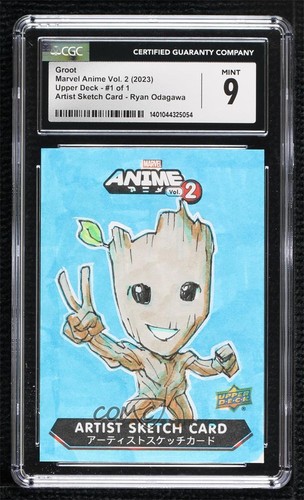 2023 Upper Deck Marvel Anime Vol 2 Ryan Odagawa #SKT CGC 9 Mint Auto Sketch p1l
