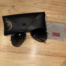 Ray-Ban RB3025 Aviator Pilot Sunglasses Gold Frame Gradient Blue Lens 58mm Unise