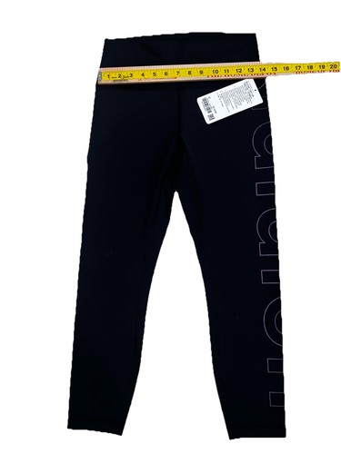 LULULEMON WUNDER BAJO TIRO ALTO AJUSTADO 25” GRÁFICO COLOR NEGRO TALLA 10 NUEVO CON ETIQUETAS - Imagen 6 de 9