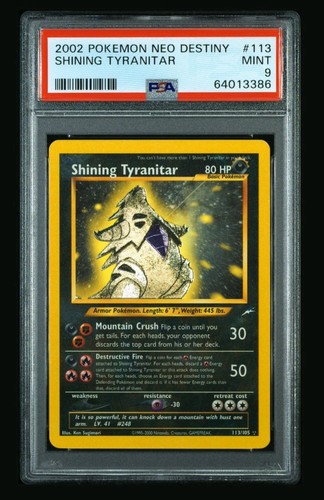 Shining Tyranitar (Unlimited) graded PSA 9 for sale on eBay