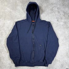 HAWX FR Work Gear Hoodie Sweatshirt Mens L Navy Flame Resistant Pullover