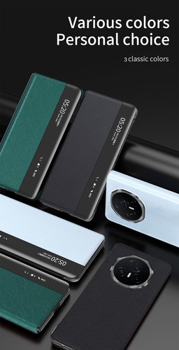 For Honor Magic V5 5G, Classic Magnetic Smart Wake Sleep Flip Leather Case Cover - 第 15/18 張圖片