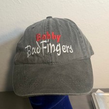 Bobby Bad Fingers gray baseball cap with embroidered logo