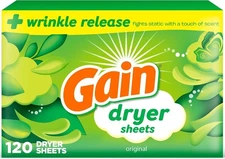 Gain Original Dryer Sheets, 120 Count