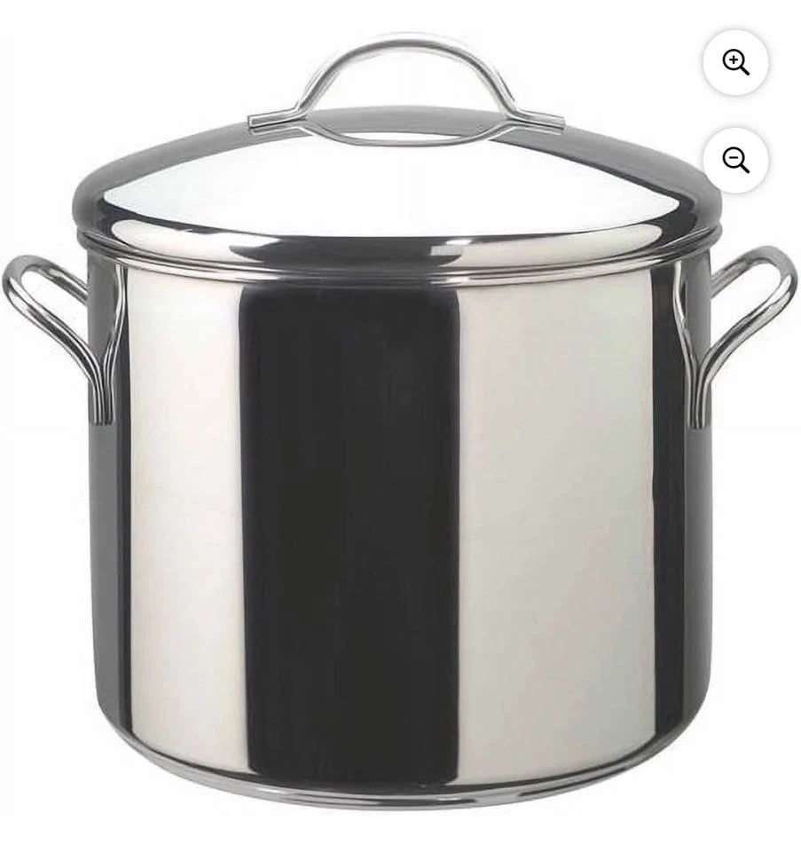 USED Farberware Classic Series 12 Quart Large Stainless Steel Stockpot with Lid,