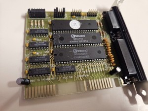 ISA 8 bit XT AT serial game paralell port card  Winbond #203 FREE SHIPPING