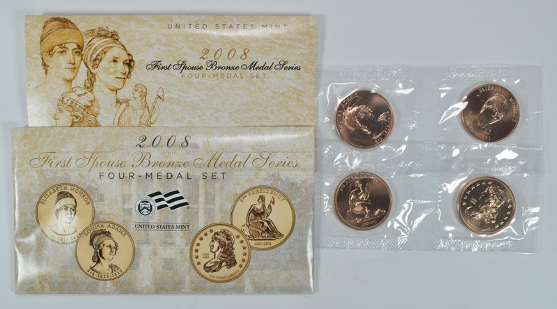 2008 First Spouse Bronze Medal Series Four Medal Set *4054