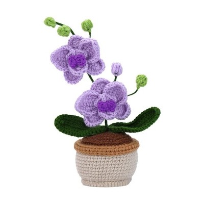 DIY Crochet Plant Flower Kits with Yarn, Crochet Hook/Needle, Knitting Marker