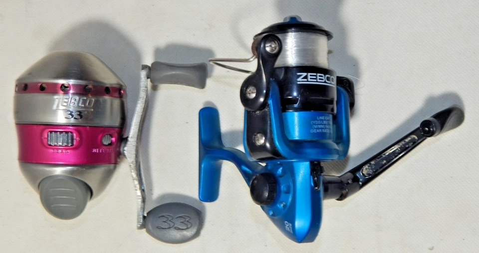 Lote de 3 2 Zebco 33 & Slingshot SLSP20 GWC2 RELACIÓN DE TRANSMISIÓN 5.3:1 Procat 30 Lb Línea Foto 2 de 4