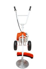 Decespugliatore a Carrozzina 63cc 2 Tempi con Ruote Pneumatiche Tagliaerba 