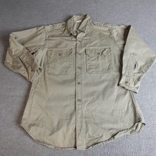 Vintage US Military Shirt Medium Beige Service Korean War