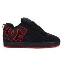 DC Shoes Men's Court Graffik SE Sneaker, Dark Grey/Red