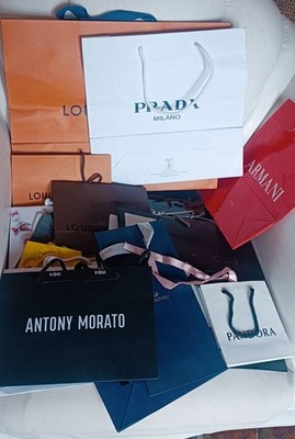 Lot Luxus Umschläge: Dior, Luis Vuitton, Gucci, Gattinoni, Armani, Prada, etc.