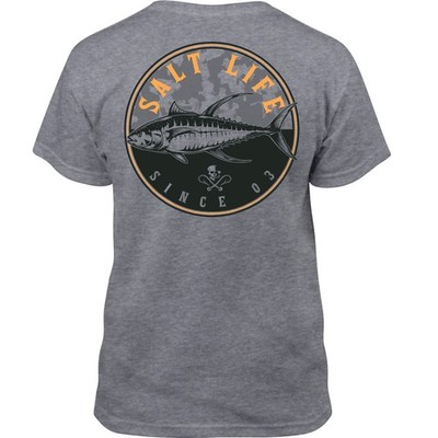 Salt Life Tuna Time Tee Gray Youth Fish M Live Salty Saltlife NWT 