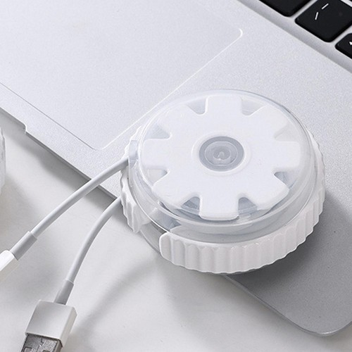 Flexible USB Cable Reel Round Storage Cable Winder Charging Cord Organizer - Picture 7 of 7