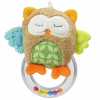 Fehn Serie Sleeping Forest Eule Rasselring 071481 - Fehn Eule Rasselring 13Cm