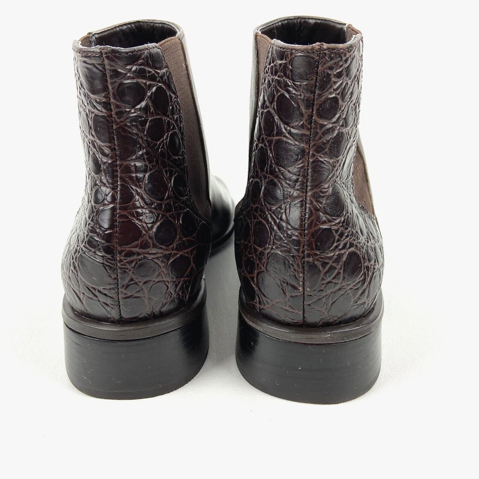 Worthington Ankle  Boots Women Size 7.5M Brown Leather Low Heal Slip On Shoes - Image 4 of 4