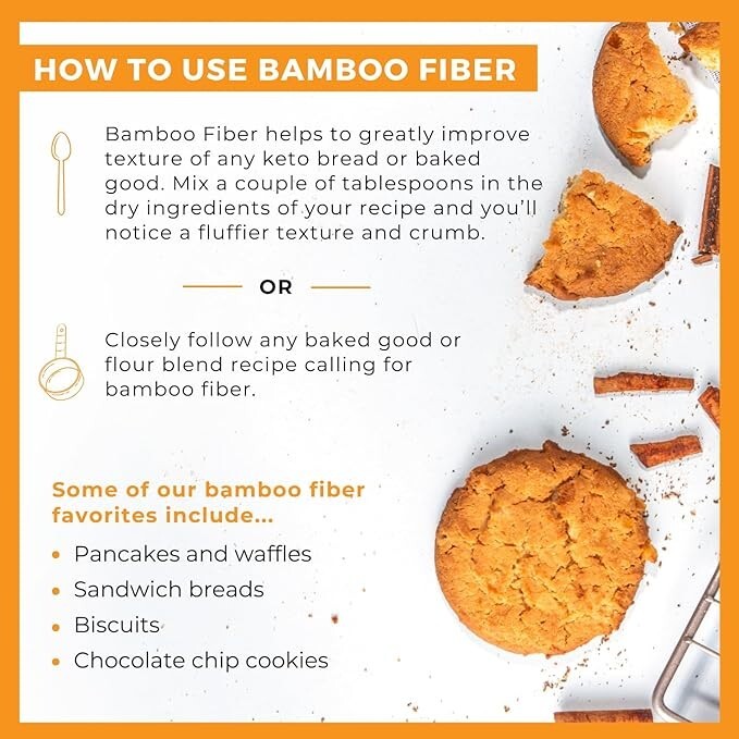Bamboo Fiber Baking Flour for Keto and Low Carb Baking, 0g Net Carbs, Vegan,Keto eBay