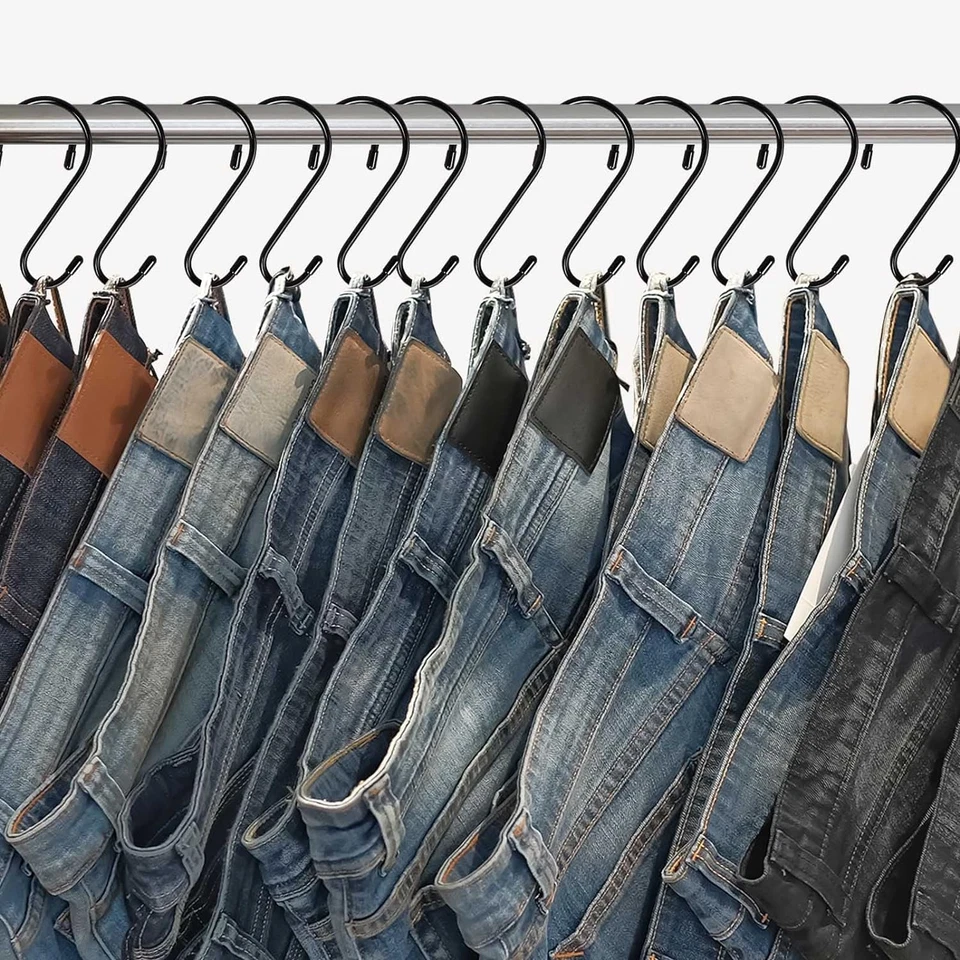 12 Pack 6 Inch S Hooks,Large S Hooks Vinyl Coated Heavy Duty S Hooks for Hanging - Image 3 of 4