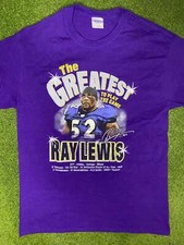 2010s Baltimore Ravens - Ray Lewis - Vintage NFL Player T Shirt Medium 