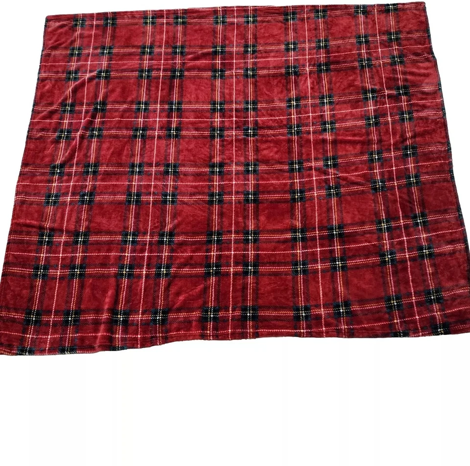 Manta Elle Decor Navidad a Cuadros Gran Tamaño Pila Alta Felpa Súper Suave Foto 4 de 4