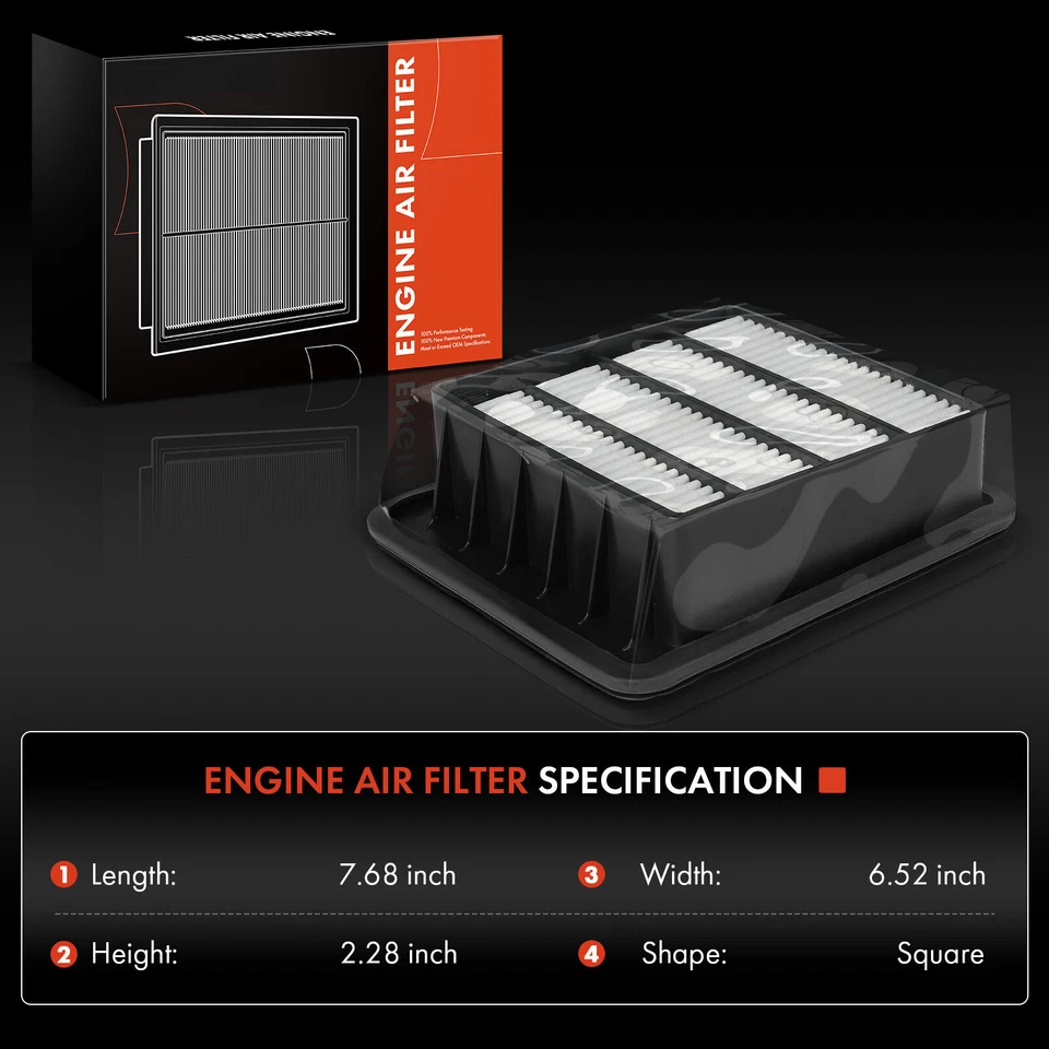Filtro de aire del motor para Nissan GT-R 2009 2010 2011 2012-2021 V6 3,8 L panel rígido Foto 2 de 4
