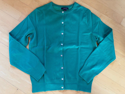 Lands' End Jacke Grün S 36/38 TOP! Pullover Strickjacke