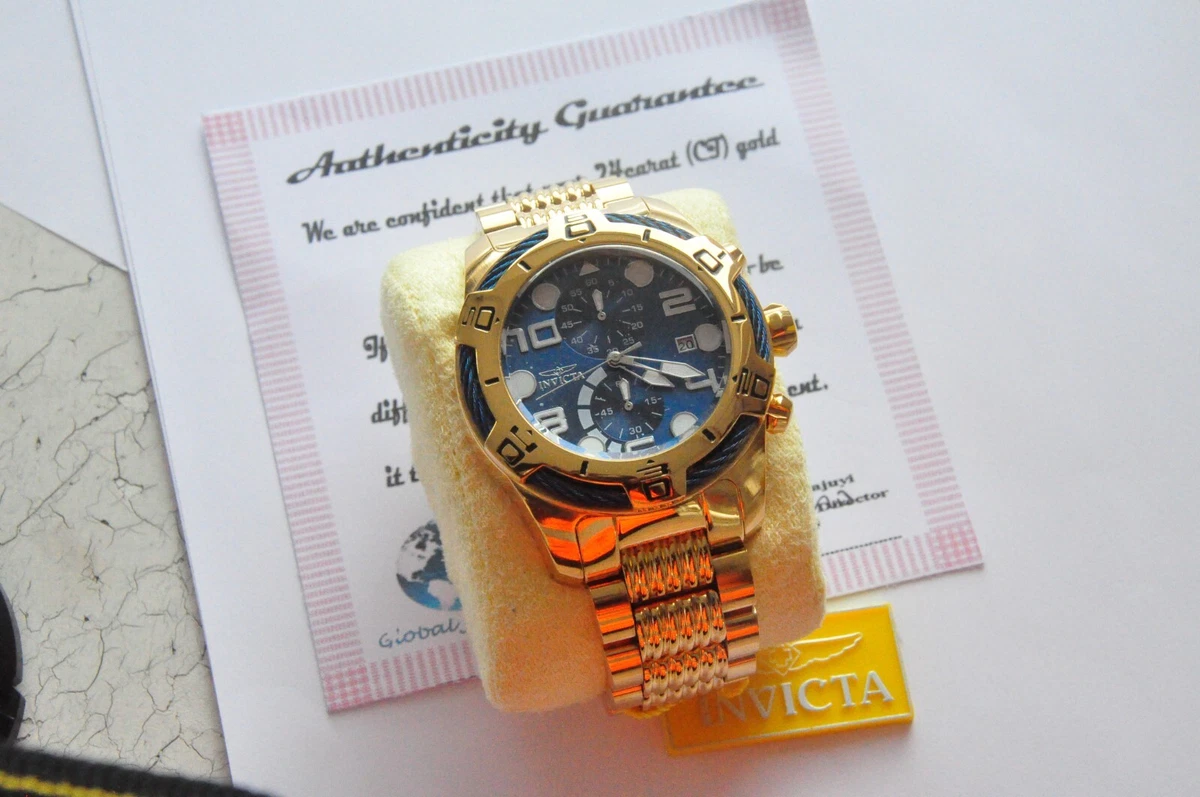 Invicta 24k gold watch sale