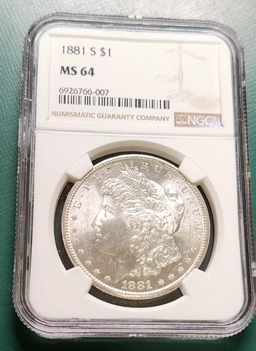 1881-S Morgan Dollar - MS-64 - NGC - VAM-63 - Very Lustrous