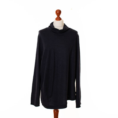 Damen OSKA Blau 100% Schurwolle Pullover Größe 3  12828