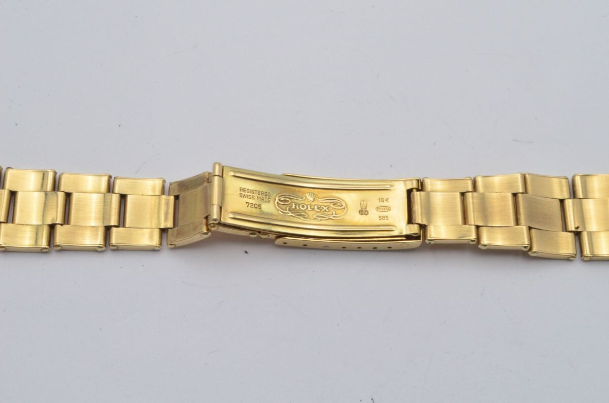 ROLEX RIVET ARMBAND 19MM FÜR HERREN UHR 14K 585 MASSIV GOLD FÜR