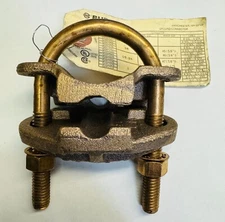 Burndy GAR1729  Copper 2/0 AWG Grounding Connector Wire To Pipe Rod Rebar Burial