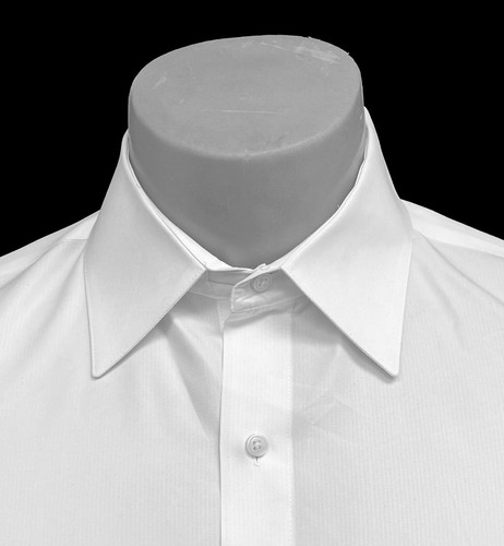 Boys White Dress Shirt Microfiber with Whisper Stripe Tuxedo Wedding Ring Bearer - Picture 3 of 4