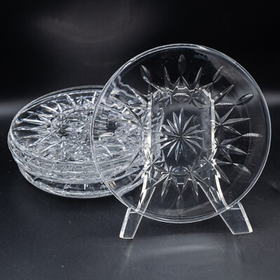 Waterford Crystal Rosslare Bread Plates Set of 5 - Dia. 6'' - FREE USA SHIPPING