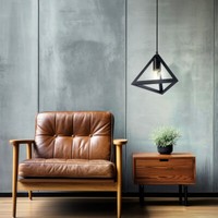 Retro HäNge Leuchte Wohn Ess Zimmer KäFig Design Decken Pendel Lampe Schwarz