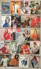 Vogue Knitting Book London Lot 21 Fashion Magazines 1960s Illustrated