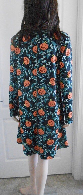 Ouges Halloween Scary Pumpkin Trapeze Knit Dress … - image 4