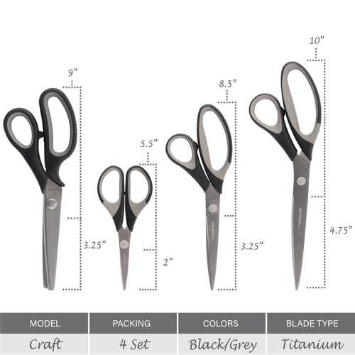 JubileeYarn Titanium Scissors Set - Pinking, Sewing, Arts, Crafts, Office - Picture 29 of 32