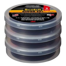 Electrical Tape Vinyl Black 3 Pack 66ft Scotch Super 33 Plus Indoor Outdoor Use