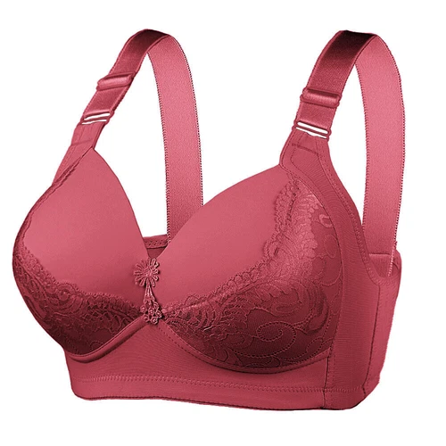 Women's Full Cup Bra Floral Lace Non-Padded Non-Wired Cool Comfort Plus Size D - Picture 15 of 18