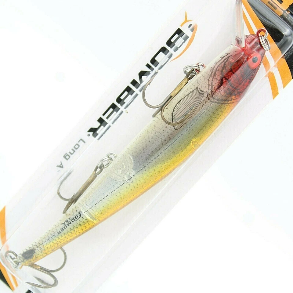 Bomber Model Long A 15A Crankbait B15AXCLOWN Silver Red Yellow Fishing Lure - Image 2 of 4