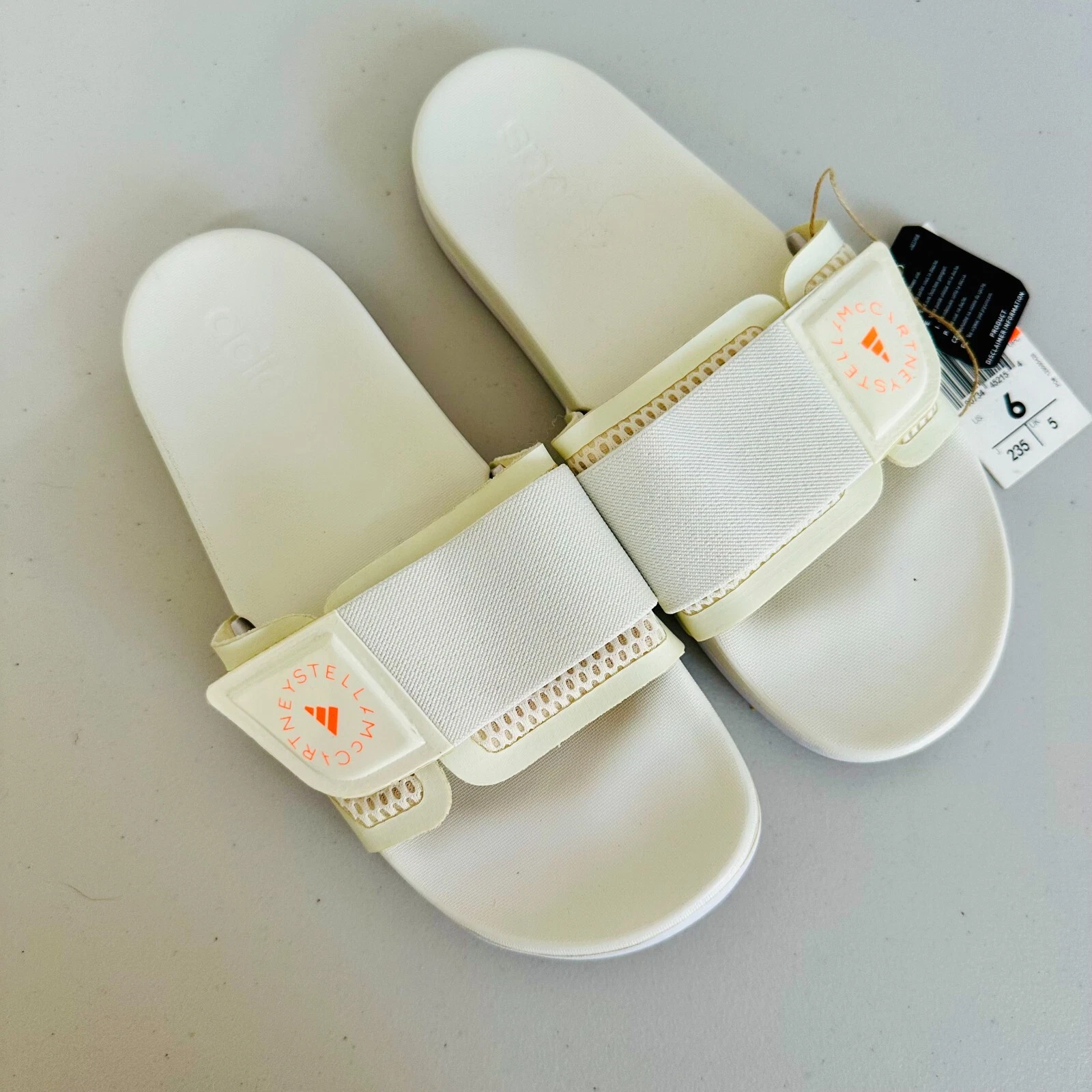 ADIDAS BY STELLA MCCARTNEY SLIDES BIANCO VEGAN TAGLIA 6